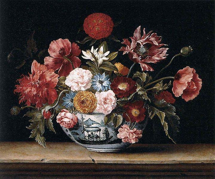 Jacques Linard Chinese Bowl with Flowers